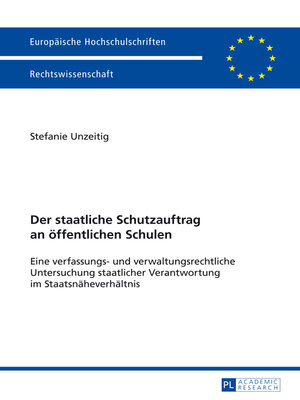 cover image of Der staatliche Schutzauftrag an oeffentlichen Schulen